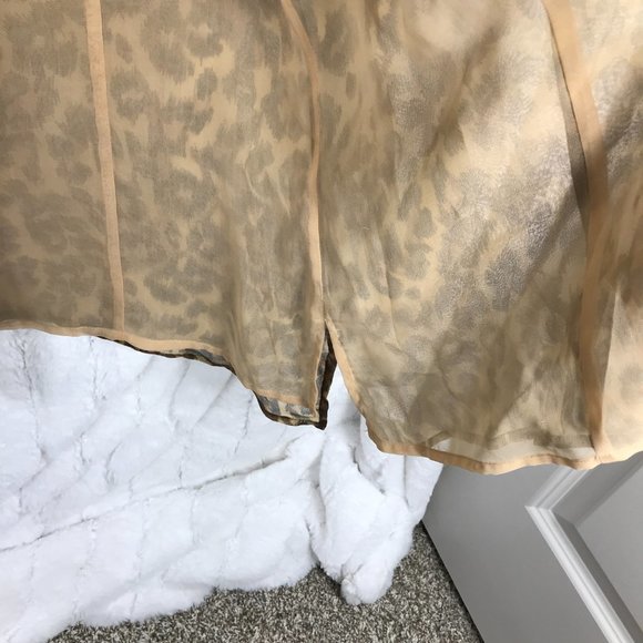 Silk Icon XL Women 100% Silk Leopard Print short sleeves - Picture 6 of 9